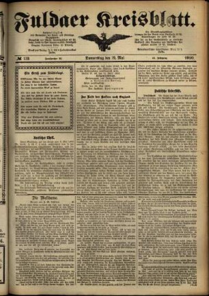 Ausgabe vom Donnerstag, den 19. Mai 1910.