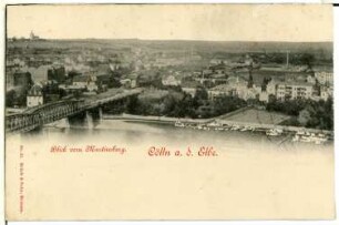 Meißen. Blick vom Martinsberg, Cölln