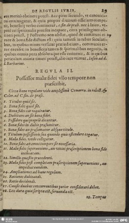 Regula II. Possessor malae fidei ullo tempore non praescribit