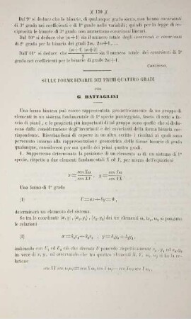 Sulle forme binarie dei primi quattro gradi.