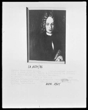 Bildnis des Giessener Universitätsprofessors Johann Christian Lange