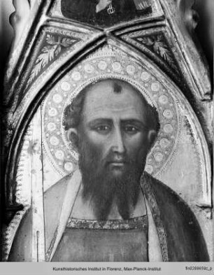 Polyptychon : Heiliger Paulus, darüber der heilige Leonhard