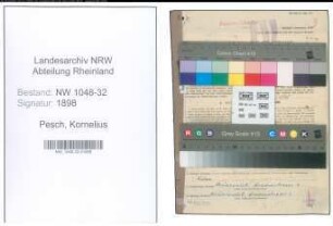 Entnazifizierung Kornelius Pesch , geb. 02.11.1905 (Beamter)