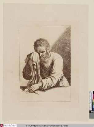 [Old Man Weeping; Weinender alter Mann]