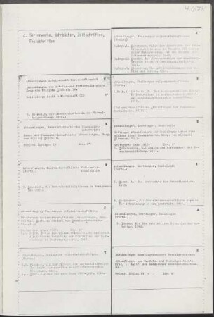 c. Serienwerke, Jahrbücher, Zeitschriften, Festschriften