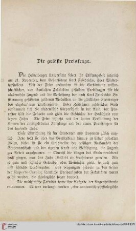 Die gelöste Preisfrage