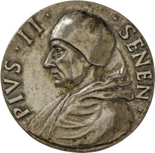 Medaille auf Papst Pius II., Mitte 15. Jahrhundert
