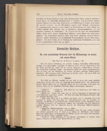 Literarische Umschau. In- und ausländische Stimmen über die Missionslage im fernen und nahen Orient
