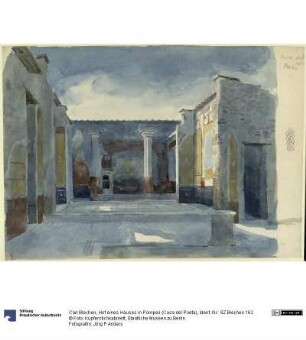 Hof eines Hauses in Pompeii (Casa del Poeta)