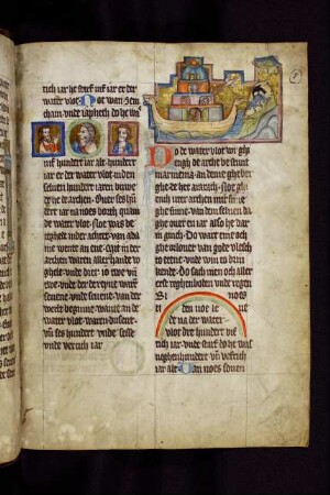 Die Taube kehrt mit dem Ölzweig zur Arche Noah zurück