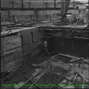 Baustelle des Forschungsreaktors 2 (FR 2)
