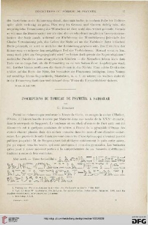 17: Inscriptions du tombeau de Psametik à Saqqarah