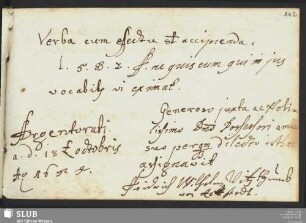 Bl. 142r: Friedrich Wilhelm Vitzthum von Eckstedt. Straßburg, 1655.