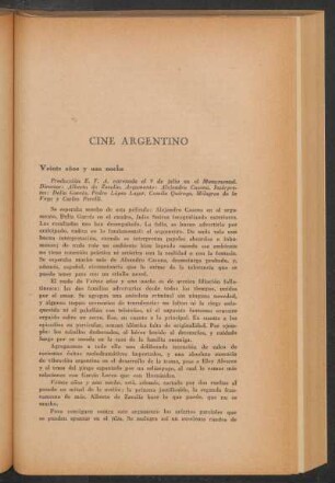 Veinte años y una noche