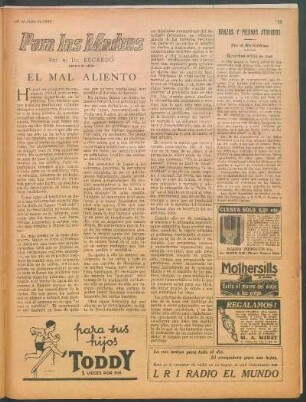 Para las madres : El mal aliento