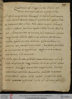 ‘Quatenus ad Magistratus Ciuilis officium pertineat, abolere impios cultus’