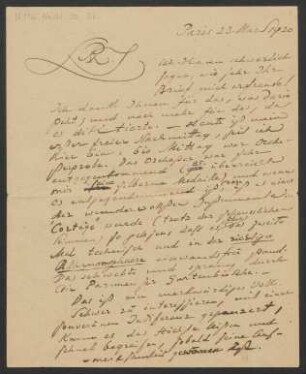 Brief an Philipp Jarnach : 23.03.1920