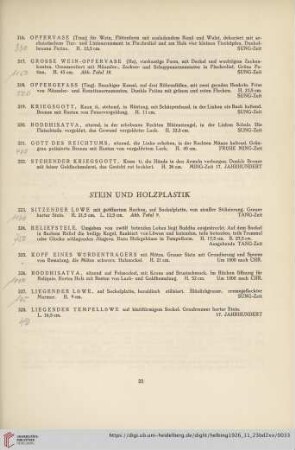 Stein und Holzplastik (Nr. 323-328)