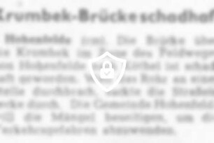 Krumbek-Brücke schadhaft