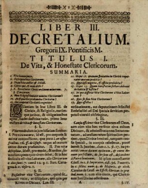 Principia Juris Canonici : Ex Libro ... Decretalium Gregorii IX. Pontificis M., Tomus II.. Libro III. IV. & V.