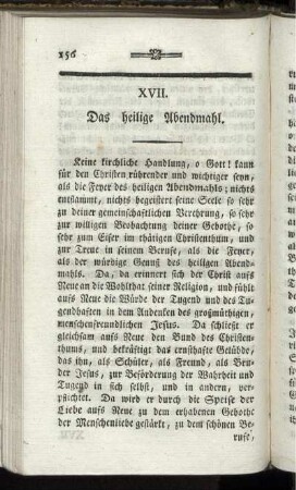 XVII. Das heilige Abendmahl.