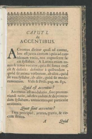 Caput I. De Accentibus.