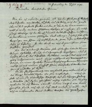 [Brief des Barons von Asch an Heyne vom 20./31.07.1792]