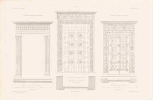Stadtpalais, Gubbio: Ansichten Fenster und Türen (aus: Atlas zur Zeitschrift für Bauwesen, hrsg. v. F. Endell, Jg. 31, 1881)