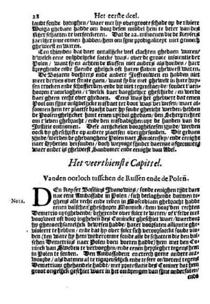 Het veerthienste Capittel. Vanden oorloch tusschen de Russen ende Polen