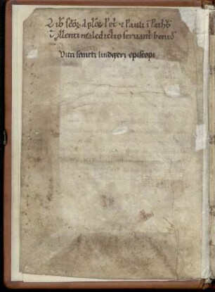 Provenienzvermerk (12. Jh.): Liber sanctorum apostolorum Petri et Pauli in Patherherbrunnon., Bücherfluch (12. Jh.): Tollenti maledictio seruanti benedictio, Inhaltsangabe (15. Jh.): Vita sancti Liudgeri episcopi