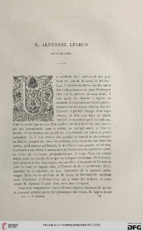 2. Pér. 13.1876: M. Alphonse Legros : aquafortiste