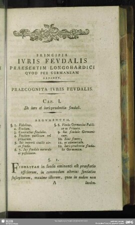 Praecognita Iuris Feudalis