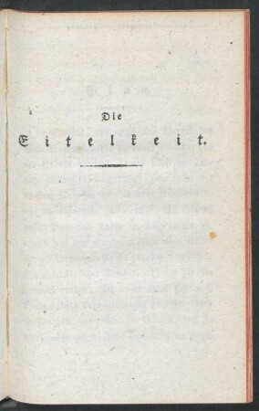 Die Eitelkeit