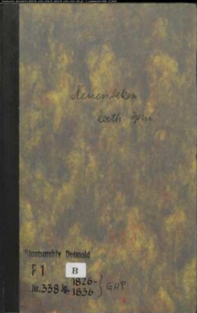 Kirchenbuchduplikat der katholischen Gemeinde Neuenbeken, Kreis Paderborn (GHT 1826-1836) (Gemeinde: Katholische Gemeinde Neuenbeken)