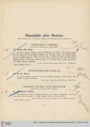 Ölgemälde alter Meister (Nr. 179-234)