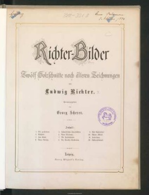 Richter-Bilder : zwölf Holzschnitte nach älteren Zeichnungen