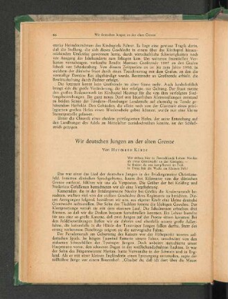 Wir deutschen Jungen an der alten Grenze