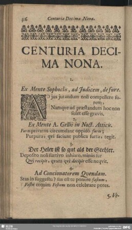 Centuria Decima Nona