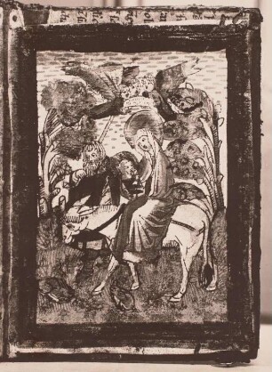 Flucht nach Ägypten (mit Bäumen, Engeln und Kaninchen)