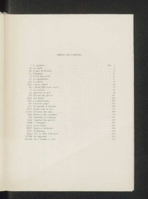 Indice dei capitoli.
