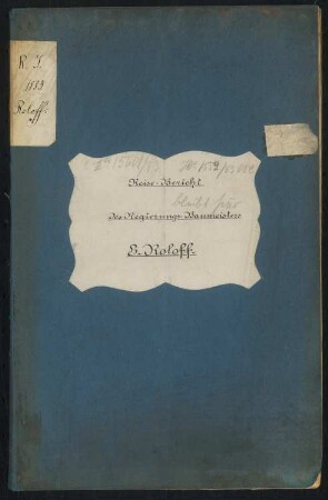 Flussregulierung Schinkelwettbewerb 1882. Reisebericht Ernst Roloff: Reisebericht