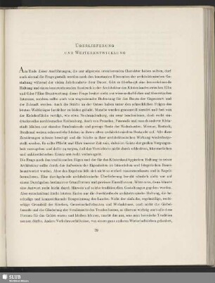 Überlieferung Und Weiterentwicklung