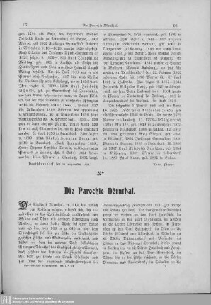 Die Parochie Dörnthal