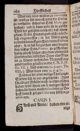 168-178, Casus I - VIII