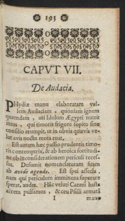 Caput VII. De Audacia.