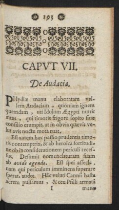 Caput VII. De Audacia.