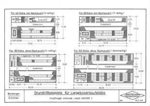 Grundrißbeispiele für Liegeboxenlaufställe