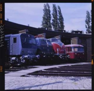 Versuchsdiesellok "DB 202 003-0" (DE 2500 UmAn), Europalok DB 184 112-1 (E 410 012), Streckendiesellok V 200 und weitere Lokomotive