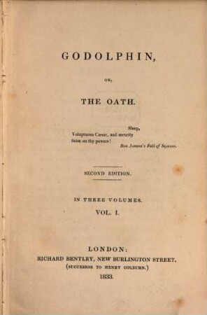 Godolphin, or, the oath. 1