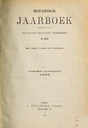 Botanisch jaarboek. 8. 1896
